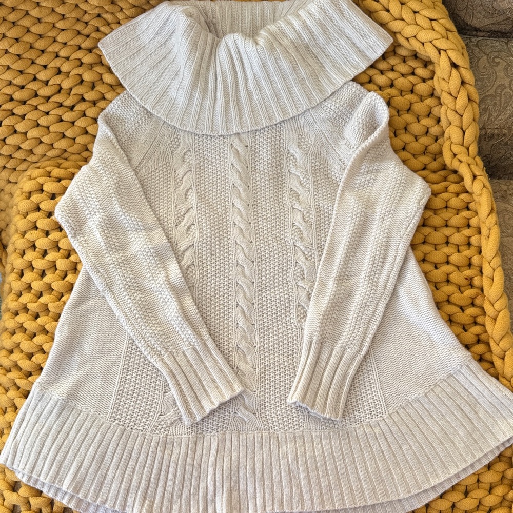 Smartwool Cream Cowl Neck Sweater